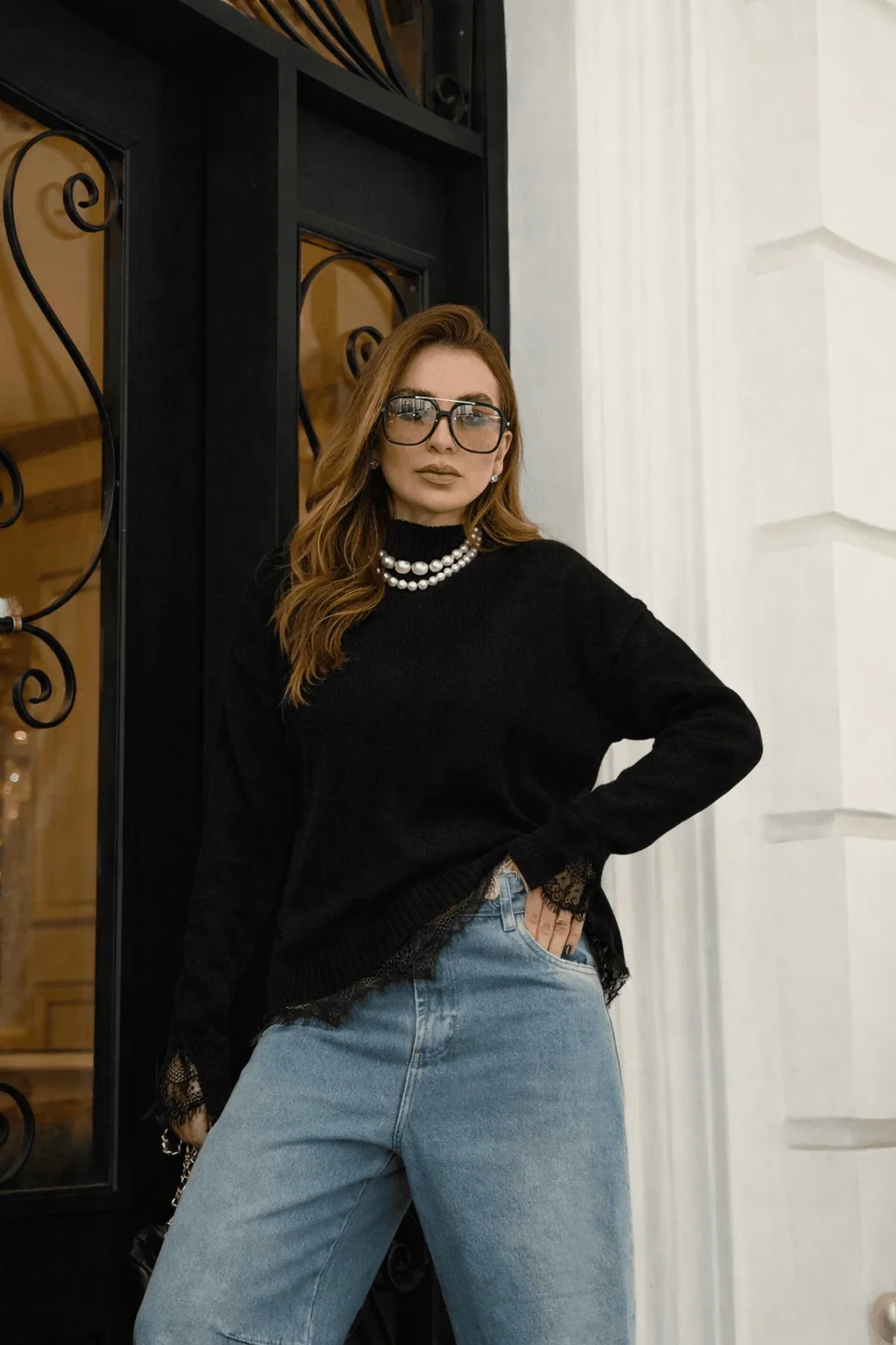 Tricot Renda — Preto — Leev Store atacado Brás