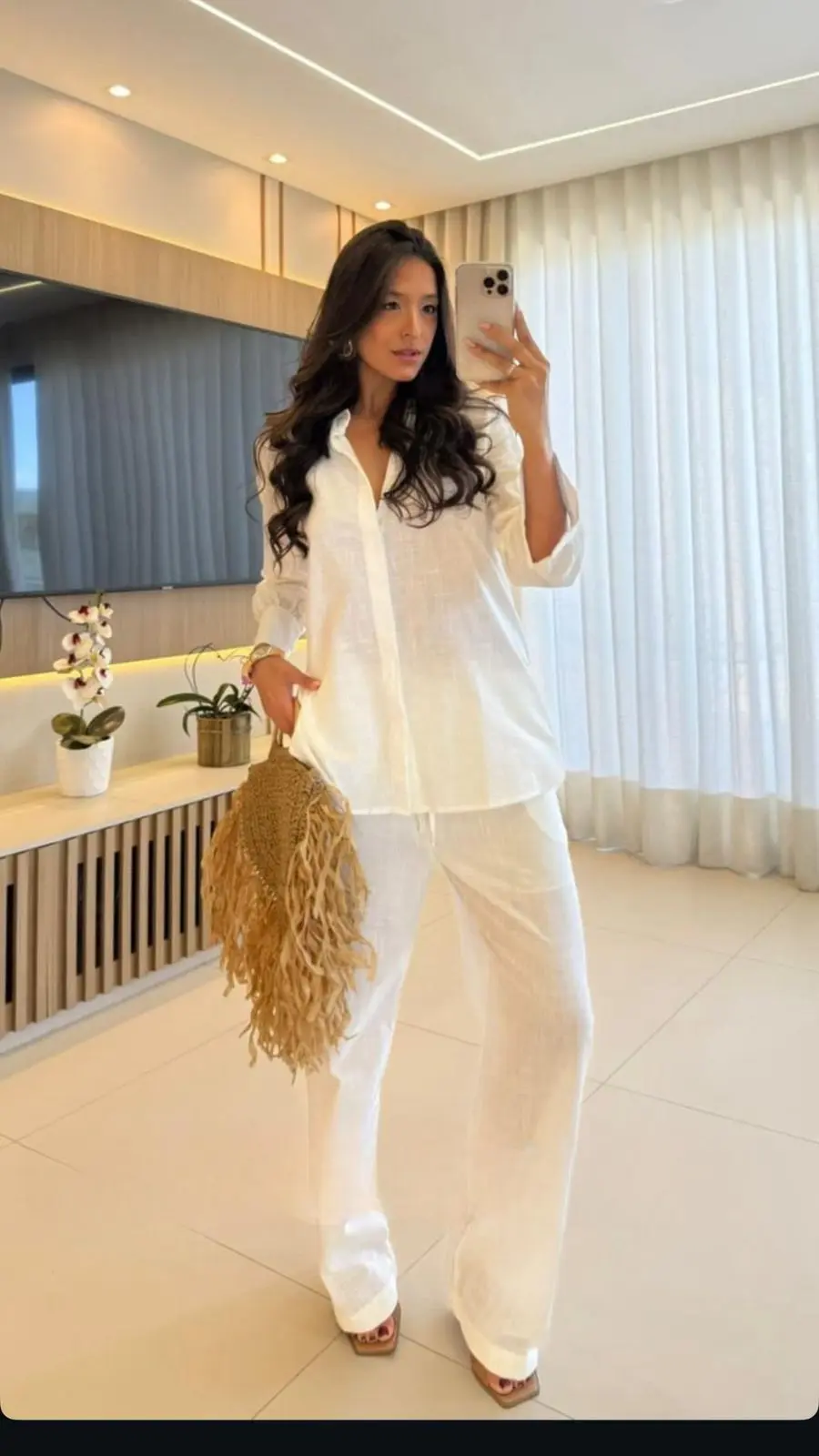 Conjunto c/ Calça Branco — Branco — Leev Store atacado Brás — foto 1