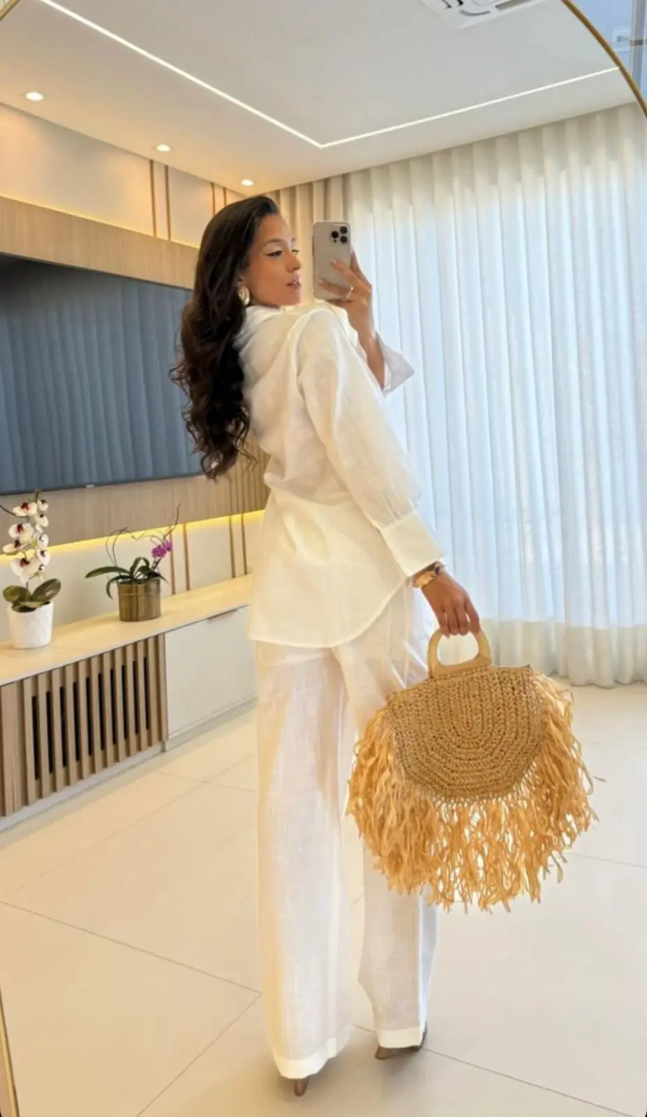 Conjunto c/ Calça Branco — Branco — Leev Store atacado Brás — foto 2