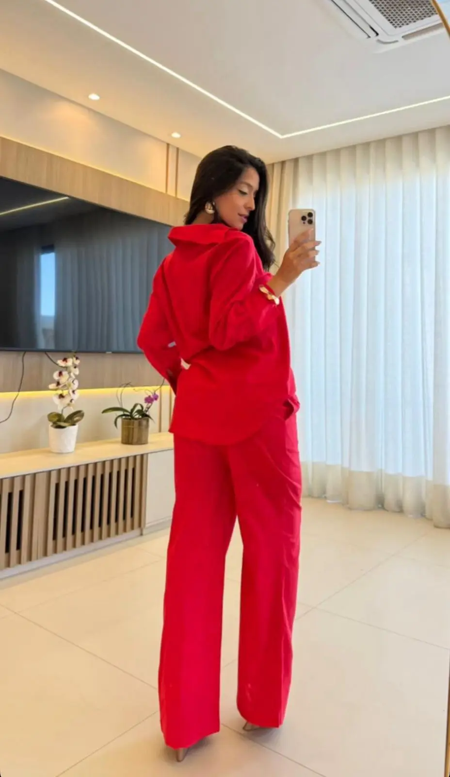 Conjunto c/ Calça Vermelho — Vermelho — Leev Store atacado Brás