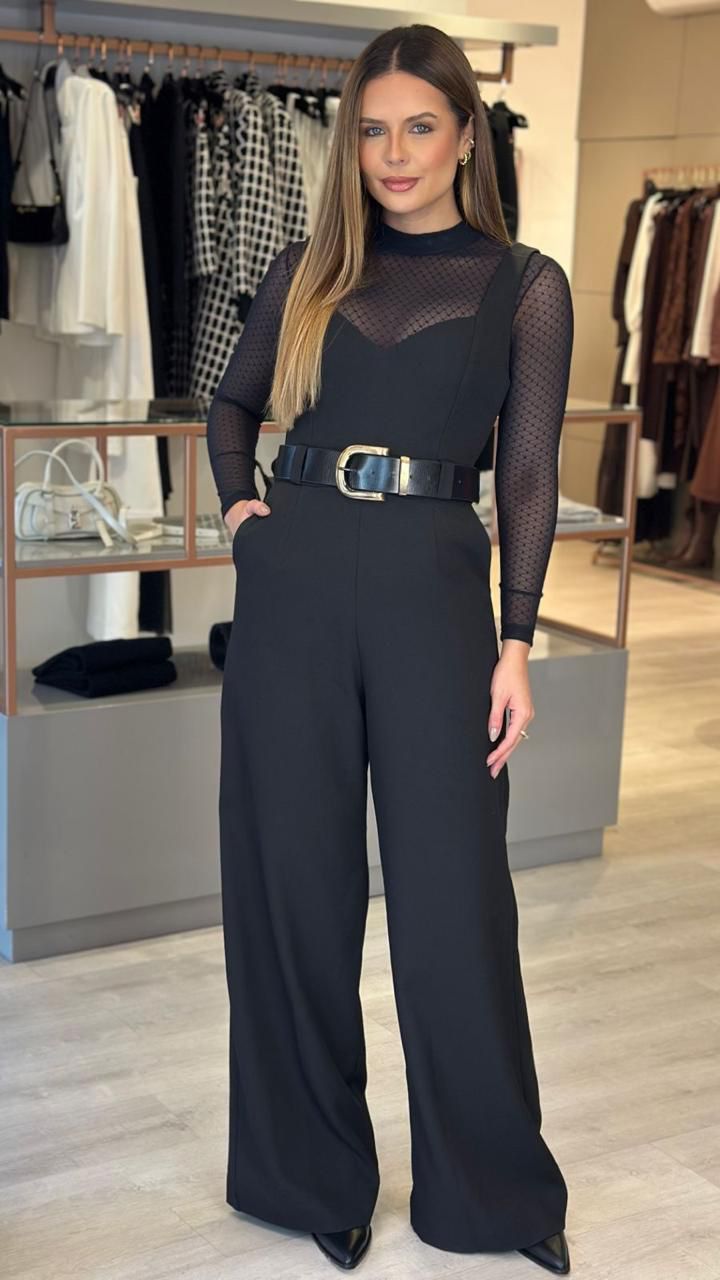 Tule Zigue Zague — Preto — foto 2