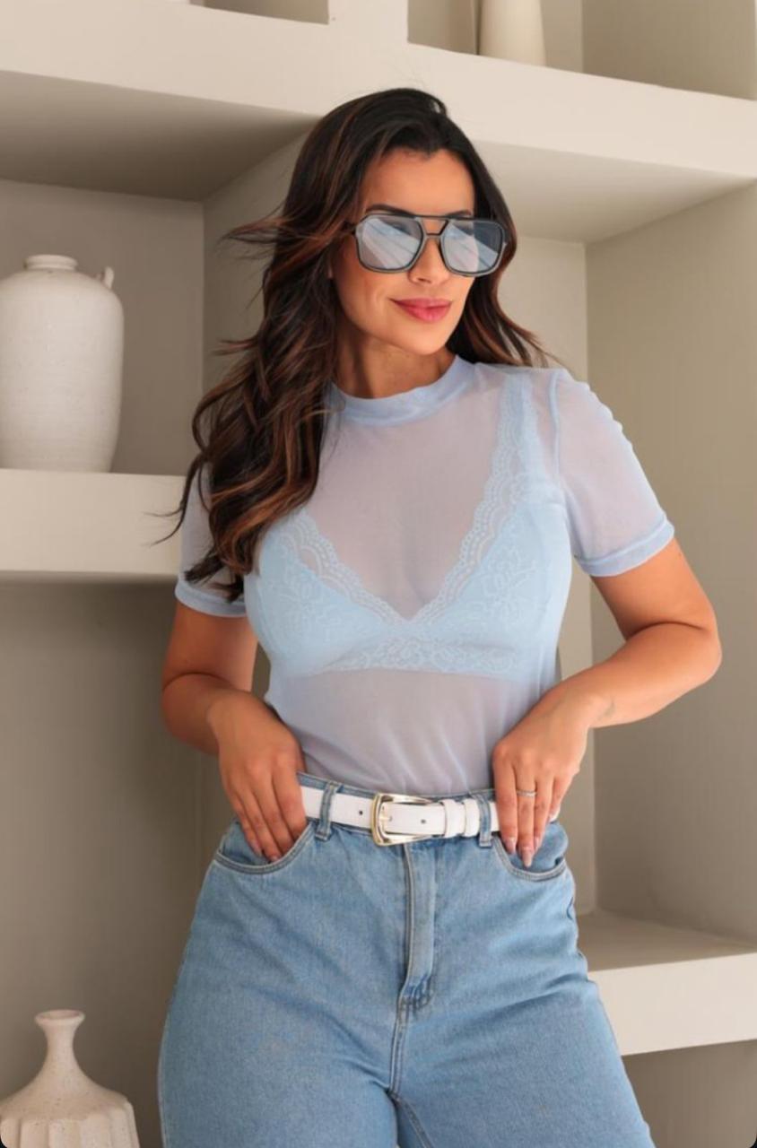 Tule Liso Azul Bebe — Azul Bebe — Leev Store atacado Brás