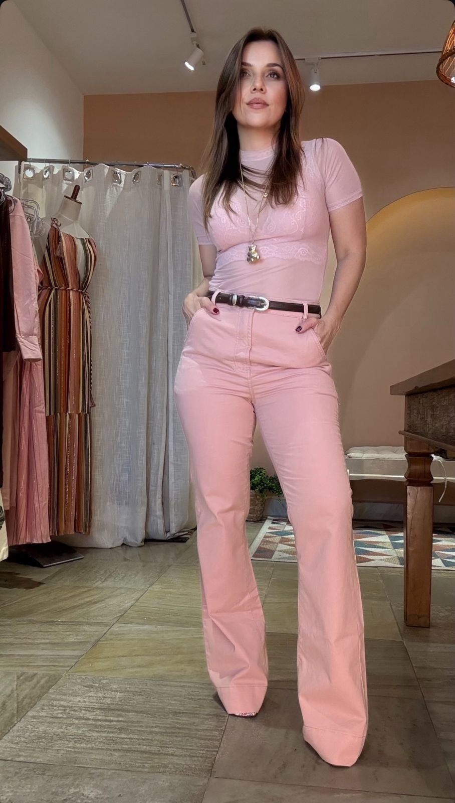Tule Liso Rosa — Rosa — Leev Store atacado Brás — foto 1